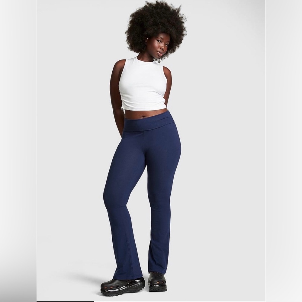 PINK Victoria's Secret Dark Blue Flare Pants